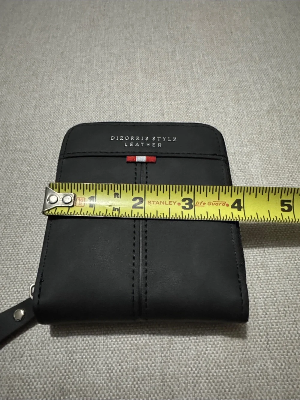 NWOT Unisex Leather Wallet-Compact Zip Around Style-Black-Multi Compartment